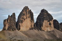 The Tre Cime di Lavaredo from Rifugio Locatelli