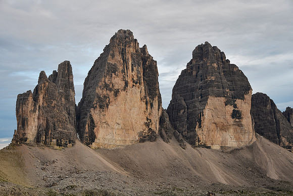 The Tre Cime di Lavaredo from Rifugio Locatelli