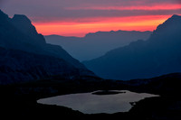 Laghi dei Piani before sunrise from Rifugio Locatelli