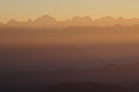 Sunrise over the Himalaya, from Nagarkot