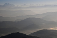 Sunrise over the foothills of the Himalaya, from Nagarkot