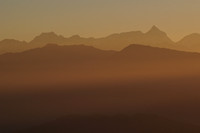 Sunrise over the Himalaya, from Nagarkot
