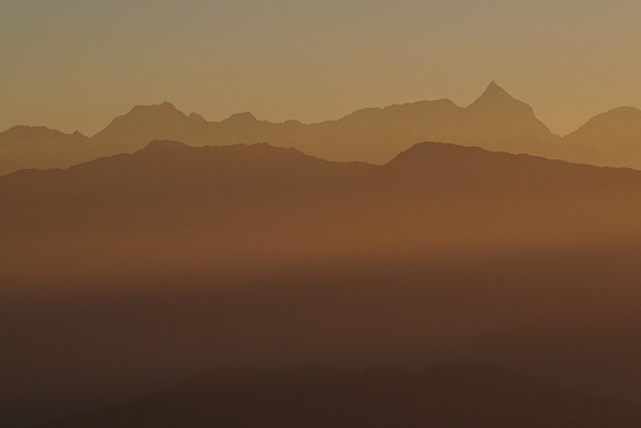 Sunrise over the Himalaya, from Nagarkot