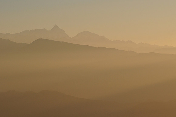 Sunrise over the Himalaya, from Nagarkot