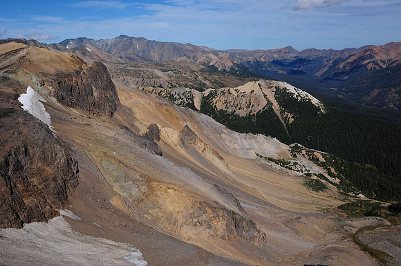 Looking north along Sheba Ridge