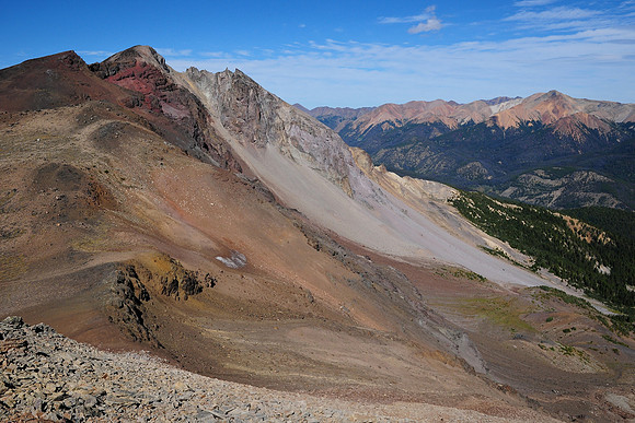 Looking north along Sheba Ridge