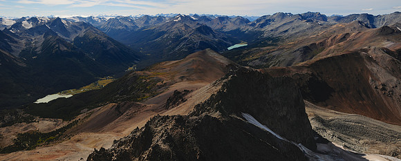 Trigger Lake, Warner Lake and the Sheba Ridge from the summit of Mount Sheba
