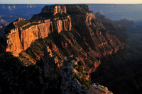 Wotan's Throne at sunset from Cape Royal, North Rim