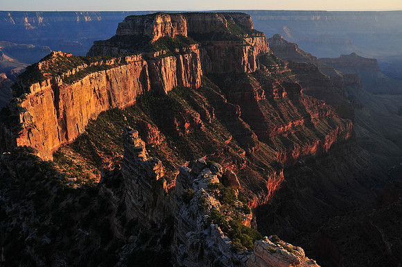 Wotan's Throne at sunset from Cape Royal, North Rim