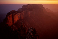 Wotan's Throne at sunset from Cape Royal, North Rim