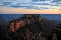 Wotan's Throne at sunset from Cape Royal, North Rim