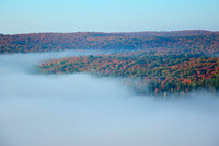 Morning mist on Whitefish Lake, Centennial Ridges Trail