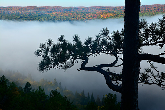 Morning mist on Whitefish Lake, Centennial Ridges Trail
