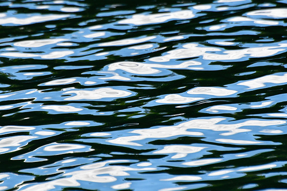 A light breeze on the surface of the lake