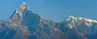 Machapuchare and Annapurna IV from the ridge south of Phewa Lake