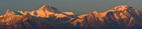 Sunset on Annapurna IV, Annapurna II and Lamjung Himal from the ridge south of Phewa Lake
