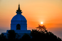 The World Peace Pagoda at sunrise