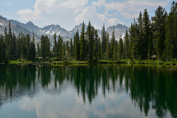 The mountains southwest of Alice Lake, Sawtooth Wilderness