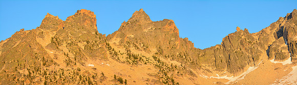 Sevy Peak, the Arrowhead and Mount Cramer from Upper Cramer Lake, Sawtooth Wilderness