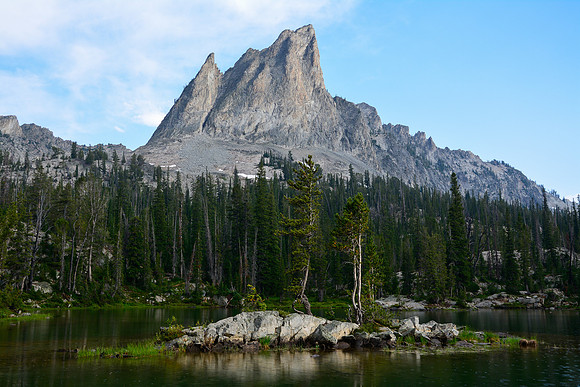 El Capitan from the small lakes just north of Alice Lake, Sawtooth Wilderness