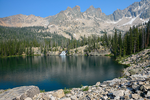 Sevy Peak from Middle Cramer Lake, Sawtooth Wilderness