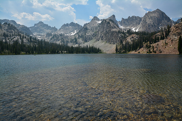The mountains southwest of Alice Lake, Sawtooth Wilderness