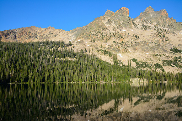 Sevy Peak from Upper Cramer Lake, Sawtooth Wilderness