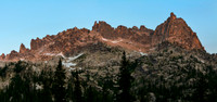 Warbonnet Peak's northeast ridge from Upper Baron Lake, Sawtooth Wilderness