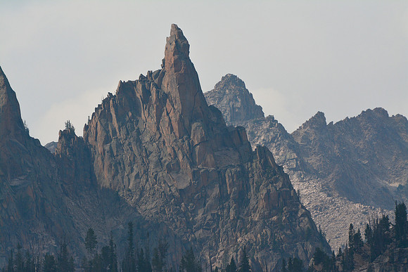 The Finger of Fate from the trail between Imogene Lake and Hell Roaring Lake, Sawtooth Wilderness