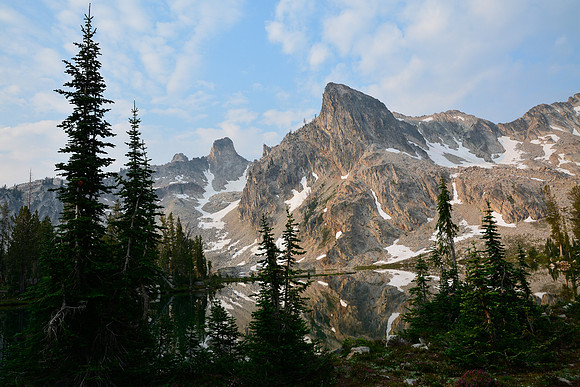 The mountains above Twin Lakes, Sawtooth Wilderness