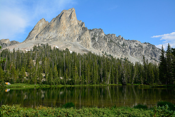 El Capitan from the small lakes just north of Alice Lake, Sawtooth Wilderness