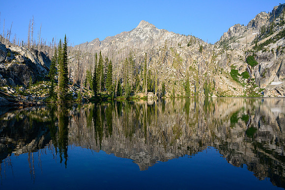Looking east from the Trail Creek Lakes, Sawtooth Wilderness