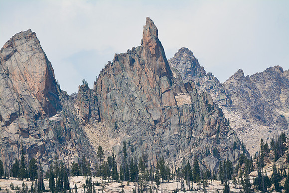 The Finger of Fate from the trail between Imogene Lake and Hell Roaring Lake, Sawtooth Wilderness