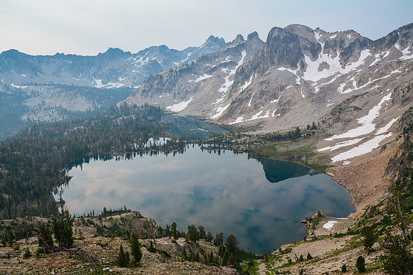The mountains above Twin Lakes, Sawtooth Wilderness