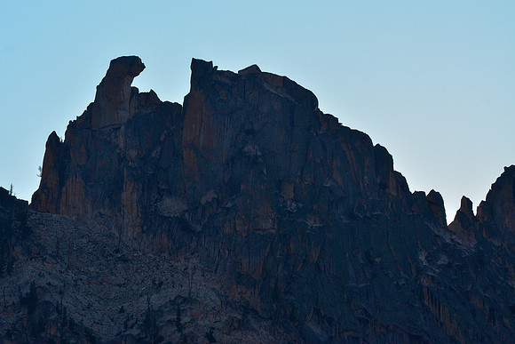 One of the peaks on Warbonnet Peak's northeast ridge, Sawtooth Wilderness