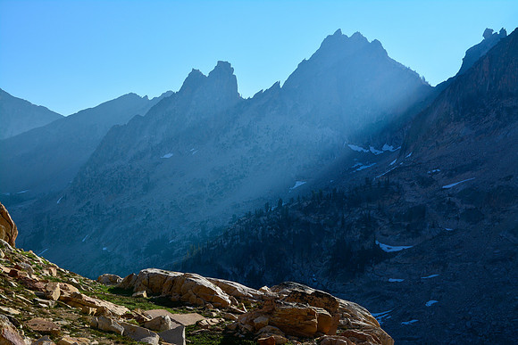 Sevey Peak from Cramer Divide, Sawtooth Wilderness