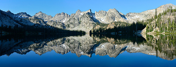 The mountains southwest of Alice Lake, Sawtooth Wilderness