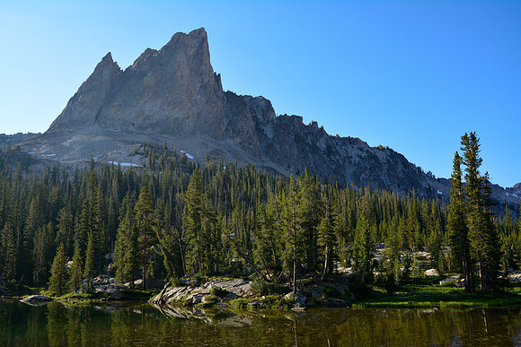 El Capitan from the small lakes just north of Alice Lake, Sawtooth Wilderness