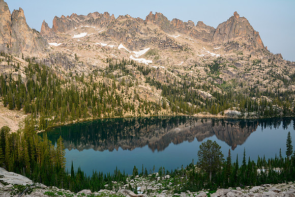 Warbonnet Peak's northeast ridge from below Baron Pass, Sawtooth Wilderness