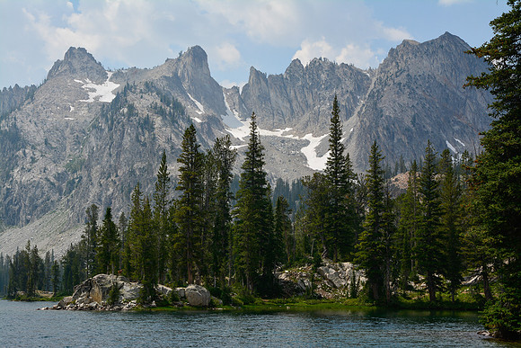 The mountains southwest of Alice Lake, Sawtooth Wilderness