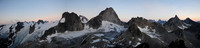 Bugaboos panorama from the summit of Eastpost Spire