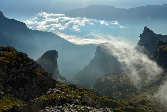 Looking east from Busa dei Sfulmini, Brenta Dolomites