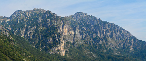 The Pasubio massif, site of the Strada delle 52 Gallerie (Road of 52 Tunnels), Piccoli Dolomiti