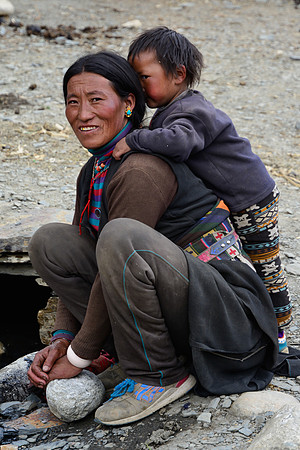 A woman and child in Phalwa