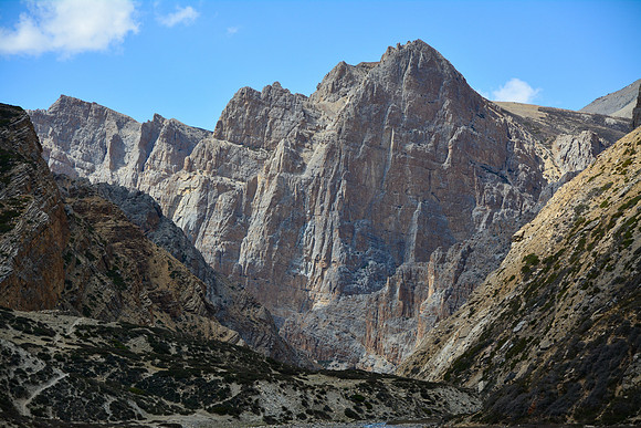Looking down the Tartang Khola from Shey Gompa
