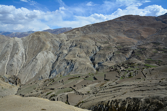 Terraced fields below Karang