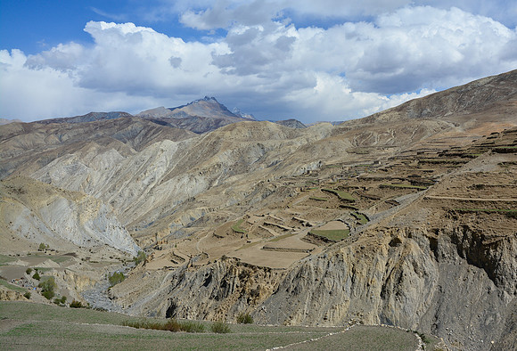Terraced fields below Karang