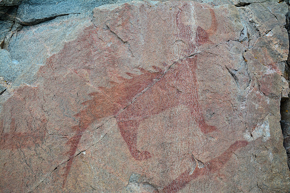 Misshepezhieu (the Great Lynx), Agawa Rock Pictographs, Lake Superior Provincial Park