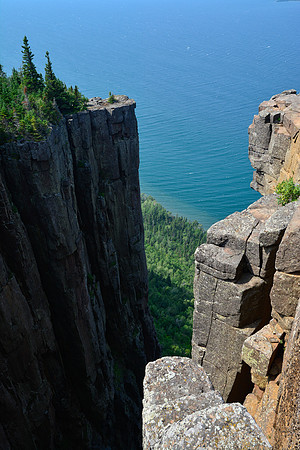 The cleft in the southwest side of the Giant, Sleeping Giant Provincial Park