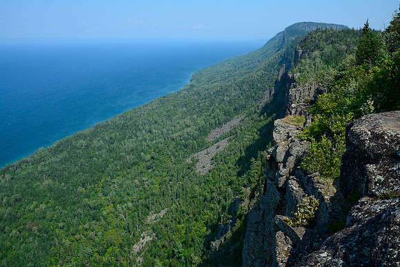 Looking north along the west side of the Giant, Sleeping Giant Provincial Park
